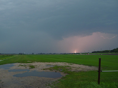 Lightning over McHenry County